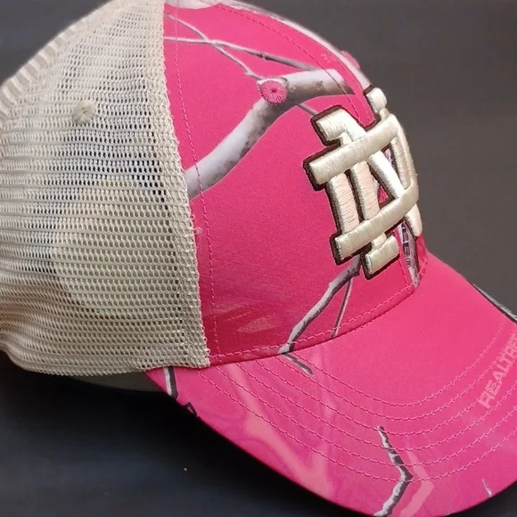 NWT Notre Dame real tree pink camo trucker hat. - Picture 3 of 4